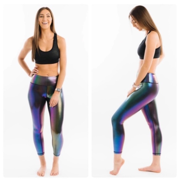 ZYIA Mirage Metallic Leggings | size 2 - Picture 7 of 9